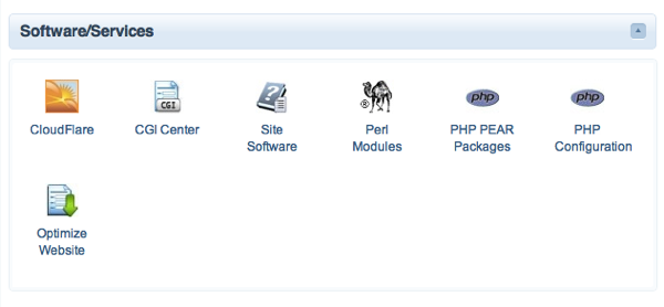 Cloudfare control panel