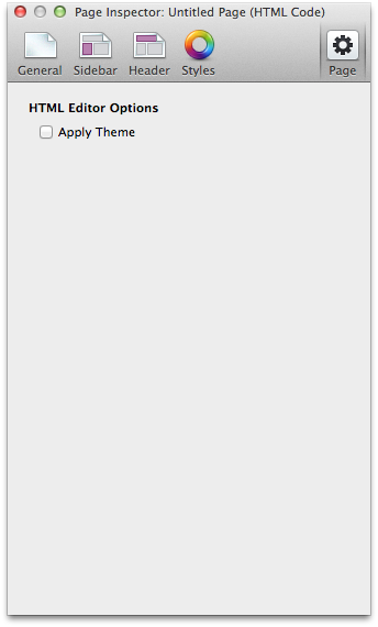 Disable the theme on the page
