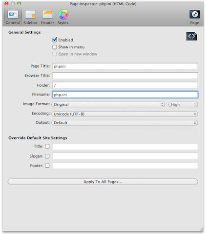 Configure php